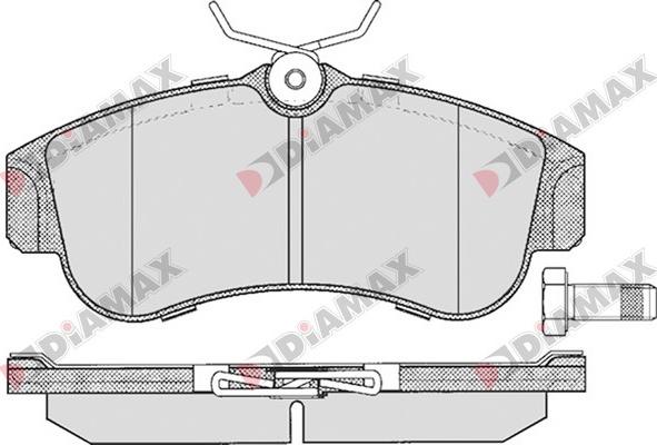 Diamax N09131 - Тормозные колодки, дисковые, комплект unicars.by