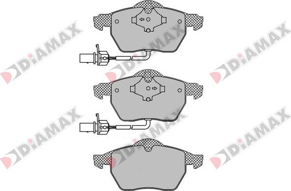 Diamax N09120 - Тормозные колодки, дисковые, комплект unicars.by