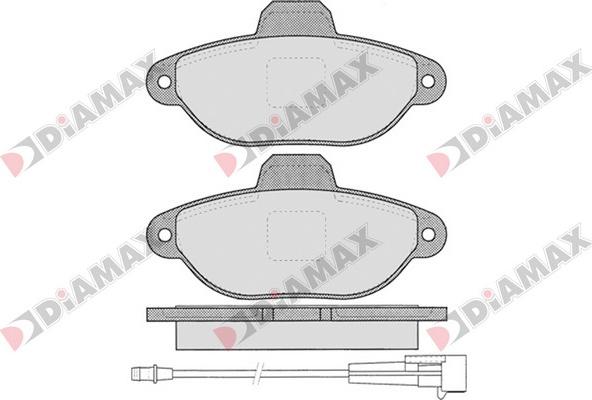 Diamax N09128 - Тормозные колодки, дисковые, комплект unicars.by