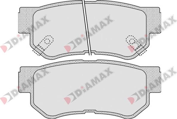 Diamax N09171 - Тормозные колодки, дисковые, комплект unicars.by