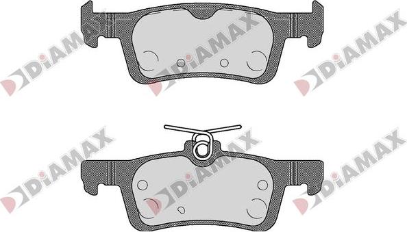 Diamax N09842 - Тормозные колодки, дисковые, комплект unicars.by