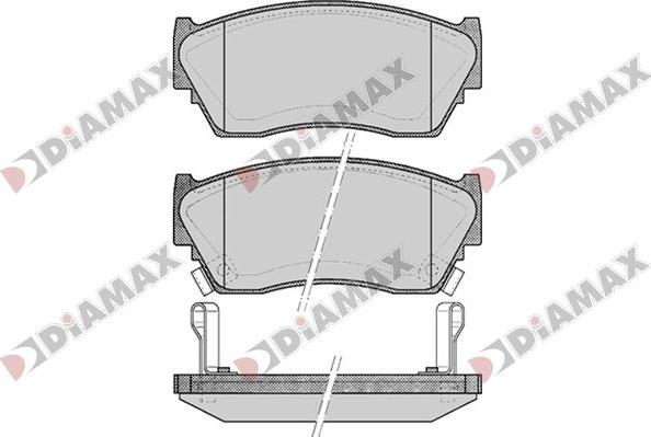 Diamax N09806 - Тормозные колодки, дисковые, комплект unicars.by