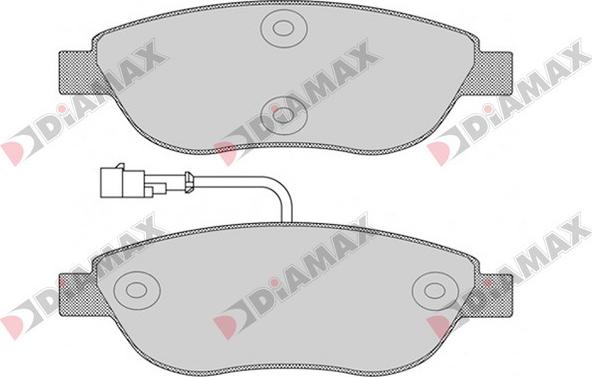 Diamax N09391 - Тормозные колодки, дисковые, комплект unicars.by