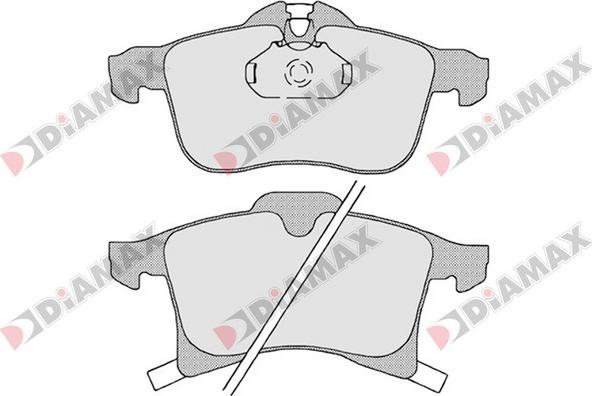 Diamax N09354 - Тормозные колодки, дисковые, комплект unicars.by