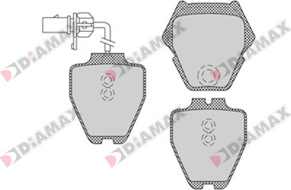 Diamax N09332 - Тормозные колодки, дисковые, комплект unicars.by