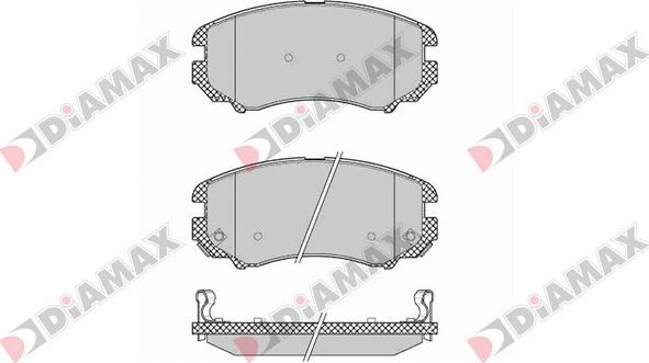 Diamax N09244 - Тормозные колодки, дисковые, комплект unicars.by