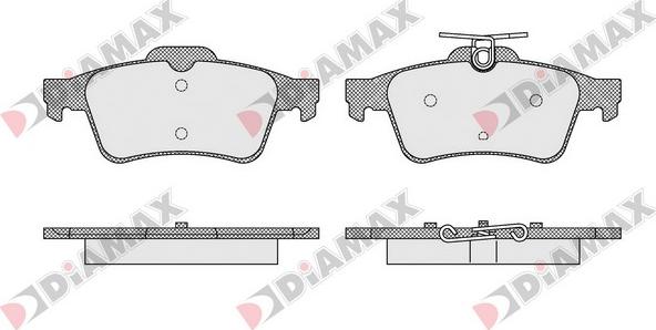 Diamax N09261 - Тормозные колодки, дисковые, комплект unicars.by