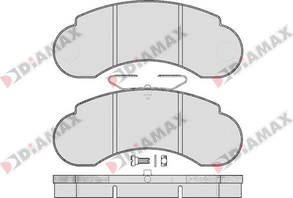 Diamax N09204 - Тормозные колодки, дисковые, комплект unicars.by