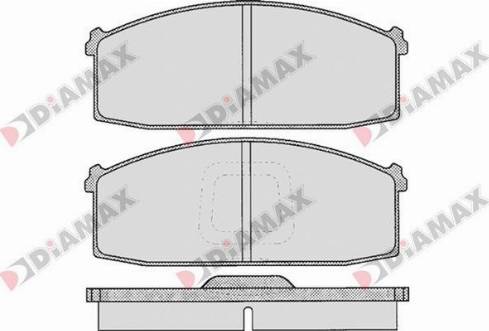 Diamax N09202 - Тормозные колодки, дисковые, комплект unicars.by