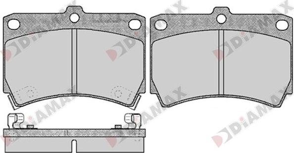 Diamax N09752 - Тормозные колодки, дисковые, комплект unicars.by