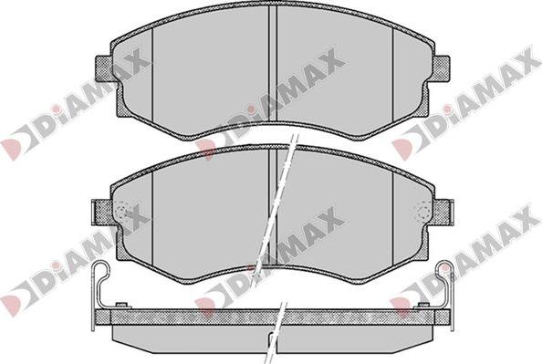 Diamax N09766 - Тормозные колодки, дисковые, комплект unicars.by