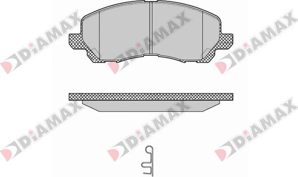 Diamax N09700 - Тормозные колодки, дисковые, комплект unicars.by