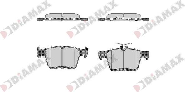 Diamax N09717 - Тормозные колодки, дисковые, комплект unicars.by