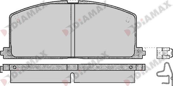 Diamax N09736 - Тормозные колодки, дисковые, комплект unicars.by