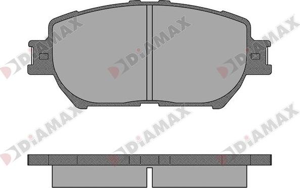 Diamax N09731 - Тормозные колодки, дисковые, комплект unicars.by