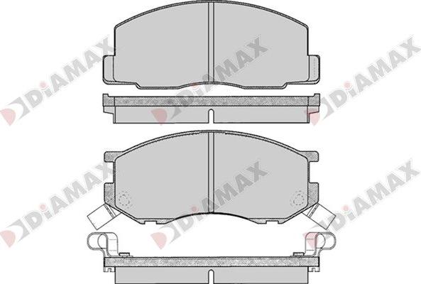 Diamax N09737 - Тормозные колодки, дисковые, комплект unicars.by