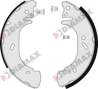 Diamax N01043 - Комплект тормозных колодок, барабанные unicars.by