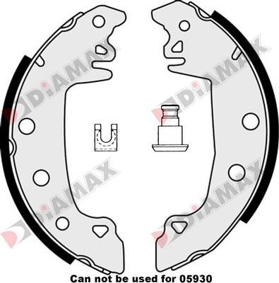 Diamax N01067 - Комплект тормозных колодок, барабанные unicars.by