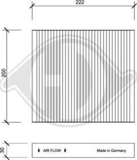 Diederichs DCI0056 - Фильтр воздуха в салоне unicars.by