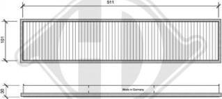 Diederichs DCI0007 - Фильтр воздуха в салоне unicars.by