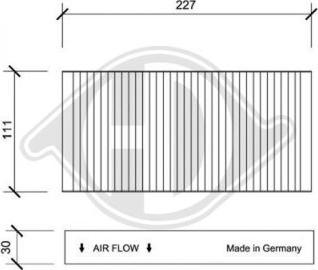 Diederichs DCI0088S - Фильтр воздуха в салоне unicars.by