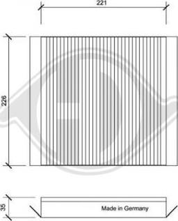 Diederichs DCI0076 - Фильтр воздуха в салоне unicars.by