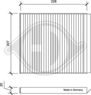 Diederichs DCI0167 - Фильтр воздуха в салоне unicars.by