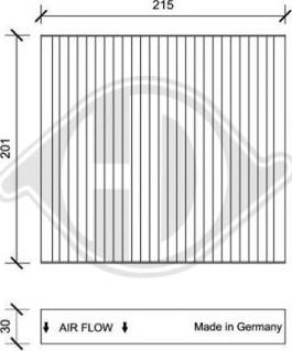 Diederichs DCI0109 - Фильтр воздуха в салоне unicars.by