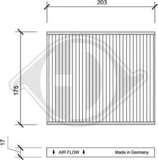 Diederichs DCI0108 - Фильтр воздуха в салоне unicars.by