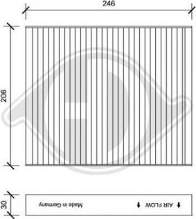 Diederichs DCI0185 - Фильтр воздуха в салоне unicars.by