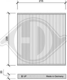 Diederichs DCI0138 - Фильтр воздуха в салоне unicars.by