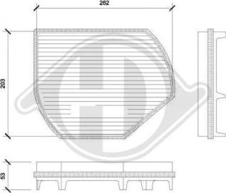 Diederichs DCI0800 - Фильтр воздуха в салоне unicars.by