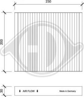 Diederichs DCI0246 - Фильтр воздуха в салоне unicars.by