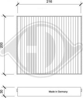 Diederichs DCI0230 - Фильтр воздуха в салоне unicars.by