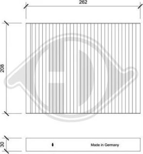 Diederichs DCI0221 - Фильтр воздуха в салоне unicars.by