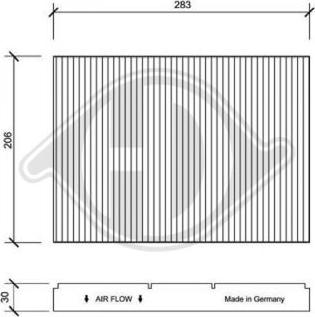 Diederichs DCI1005-1 - Фильтр воздуха в салоне unicars.by