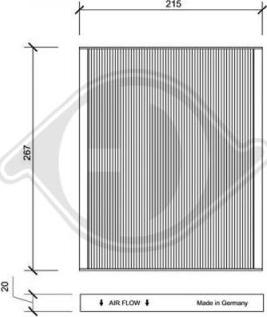 Diederichs DCI1149 - Фильтр воздуха в салоне unicars.by