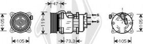 Diederichs DCK1443 - Компрессор кондиционера unicars.by