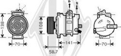 Diederichs DCK1067 - Компрессор кондиционера unicars.by