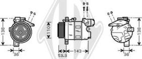 Diederichs DCK1104 - Компрессор кондиционера unicars.by