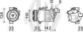 Diederichs DCK1121 - Компрессор кондиционера unicars.by