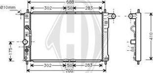 Diederichs DCM3587 - Радиатор, охлаждение двигателя unicars.by