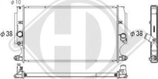 Diederichs DCM3289 - Радиатор, охлаждение двигателя unicars.by