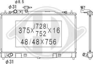 Diederichs DCM2272 - Радиатор, охлаждение двигателя unicars.by