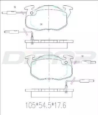 Ditas DFB1154 - Тормозные колодки, дисковые, комплект unicars.by