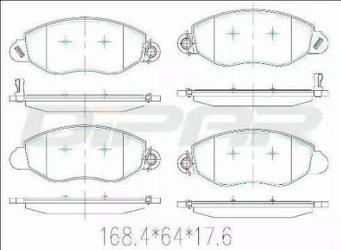 Ditas DFB3422 - Тормозные колодки, дисковые, комплект unicars.by