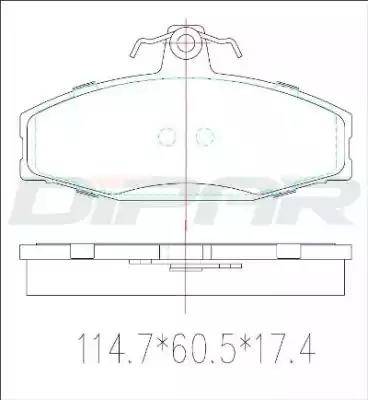 Ditas DFB3060 - Тормозные колодки, дисковые, комплект unicars.by