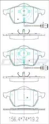 Ditas DFB3114 - Тормозные колодки, дисковые, комплект unicars.by