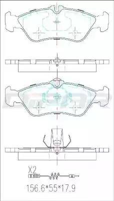 Ditas DFB2941 - Тормозные колодки, дисковые, комплект unicars.by