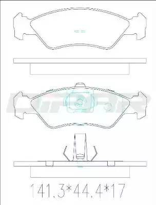 Ditas DFB2942 - Тормозные колодки, дисковые, комплект unicars.by